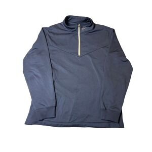 Nike Golf‎ Therma-FIT Mens XL Navy Blue 1/4 Zip Long Sleeve Pullover Jacket Men